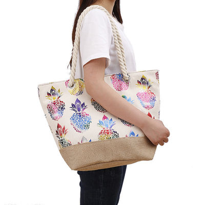 Strandtasche Damen Damen Casual Tote Mode Blumendruck Sommer Große Kapazität