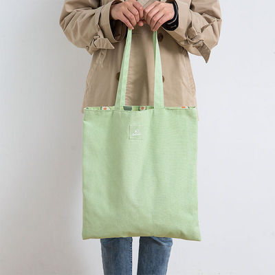 Custom Logo Mittelgroße Klapptasche aus Baumwolle für Lebensmittelgeschäfte