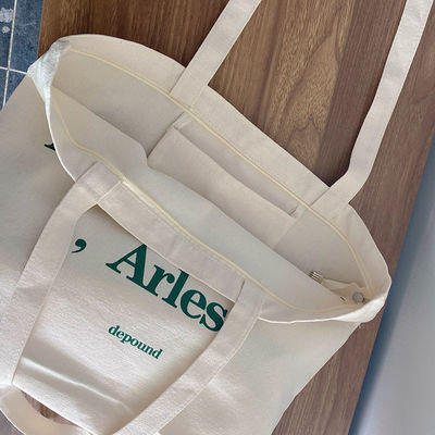 Customized Logo Größe Waschbare Leinwand Tote Einkaufstüte für neueste modische Gelegenheit