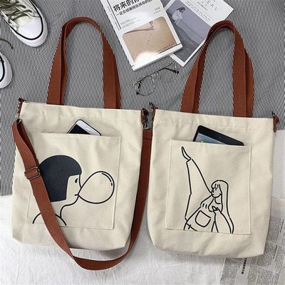 OEM/ODM Akzeptable Cotton Canvas Tote-Einkaufstüte mit individuellem Logo