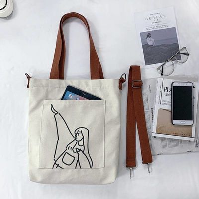 OEM/ODM Akzeptable Cotton Canvas Tote-Einkaufstüte mit individuellem Logo