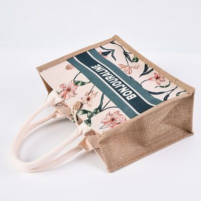 Jute-Shopping-Taschen passen wiederverwendbare Tote-Taschen für mittlere Größe auf den Bangladesch-Markt an
