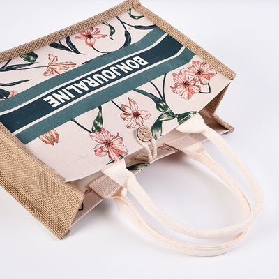 Jute-Shopping-Taschen passen wiederverwendbare Tote-Taschen für mittlere Größe auf den Bangladesch-Markt an