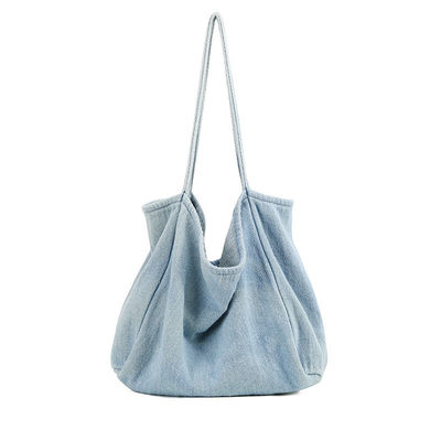 Leichtgewichtige Denim Eco-Friendly Kosmetik-Shopping-Tote-Tasche mit Cartoon-Muster