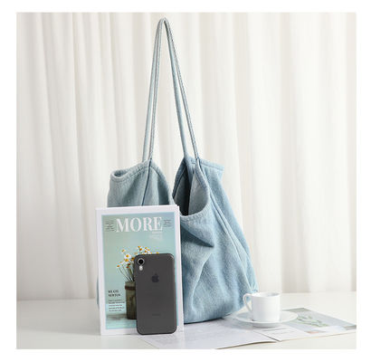 Leichtgewichtige Denim Eco-Friendly Kosmetik-Shopping-Tote-Tasche mit Cartoon-Muster