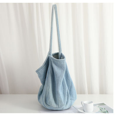 Leichtgewichtige Denim Eco-Friendly Kosmetik-Shopping-Tote-Tasche mit Cartoon-Muster