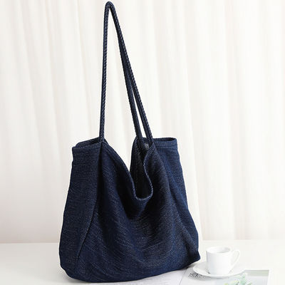 Leichtgewichtige Denim Eco-Friendly Kosmetik-Shopping-Tote-Tasche mit Cartoon-Muster