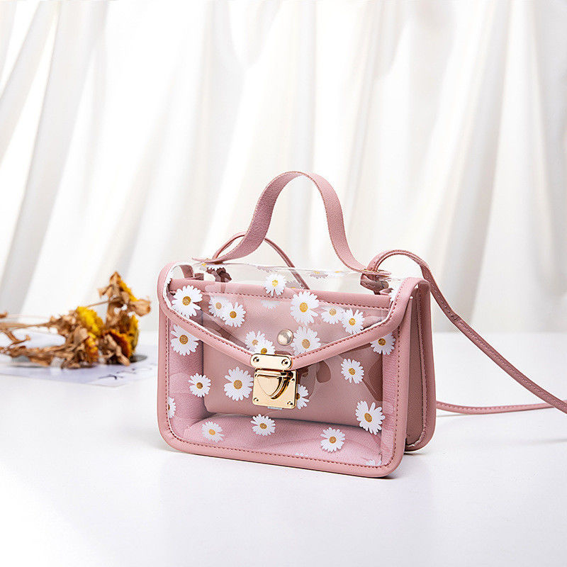 Kleine Daisy PVC Sommer koreanische Transparente Modelle Gelee Handy kundenspezifische Tote Tasche