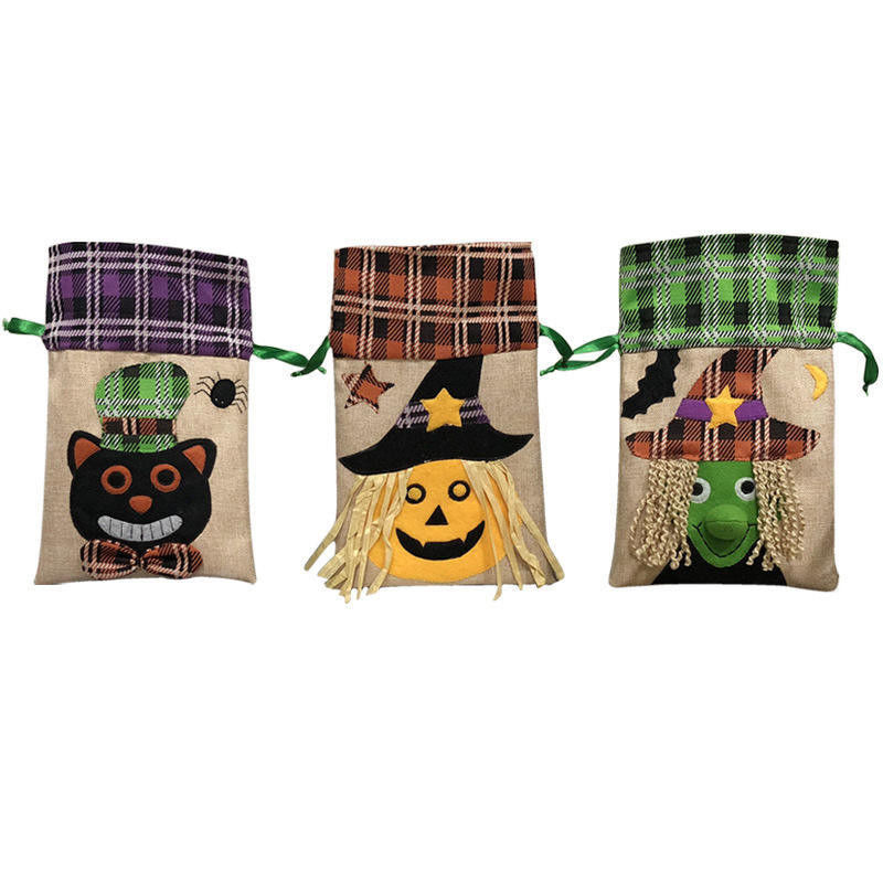 Passierte Farbe Halloween-Süßigkeiten Tasche mit Ziehseile Nicht gewebte kreative Geschenktasche