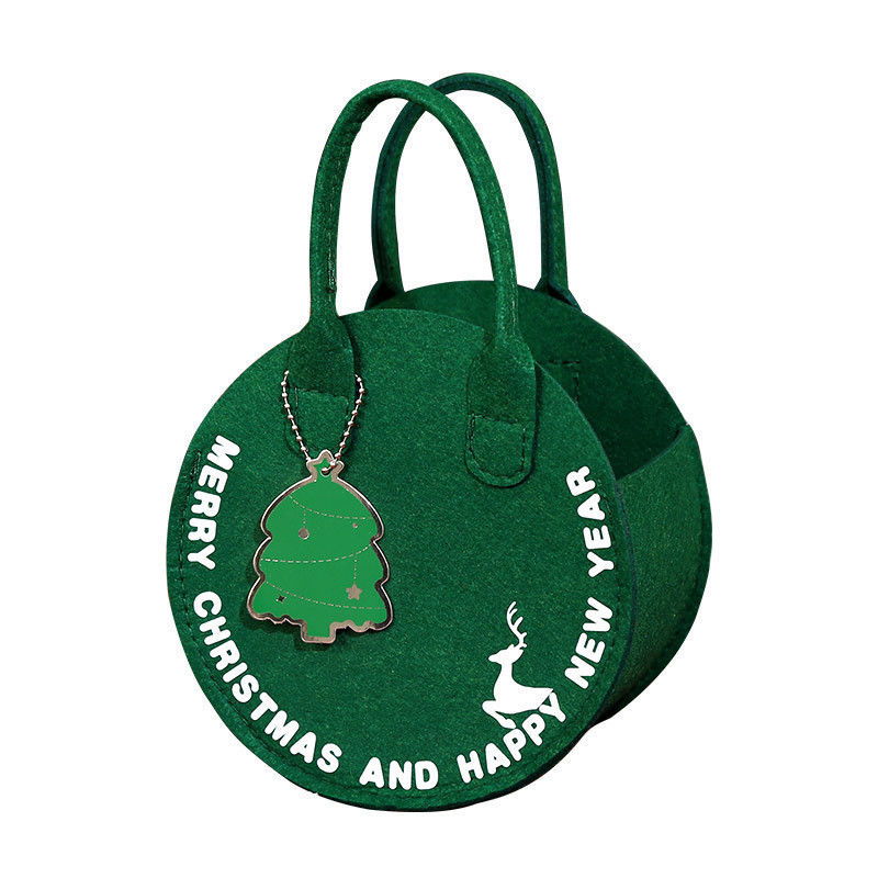 Modische Weihnachts-Felt-Tasche Roter Weihnachtsmann-Einkaufstasche mit rundem Geschenk-Taschen-Design