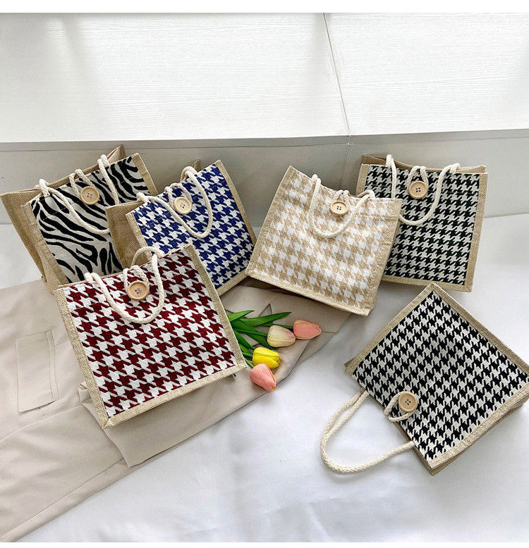 Umweltschonende Leinwand-Kupplungsart Niedrigmoq-Recycelbar einfaches hessisches Geschenk Mini-Jute-Taschen