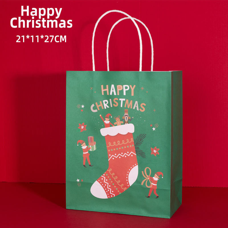 Custom Logo Akzeptiert FSC-zertifizierte Kraftpapiertüte für nachhaltige Weihnachtskäufe