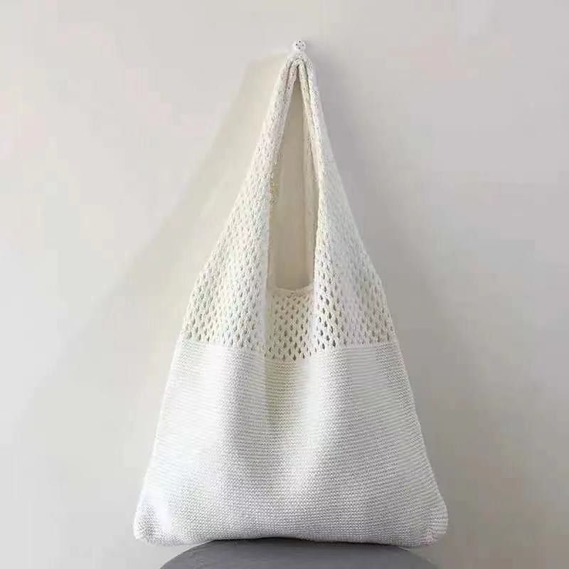 Customisierte Farbe gestrickte Stoff Chic Retro Damen Schultertasche für Reisen und Ausgehen