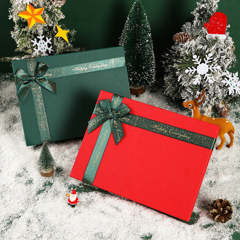 Recycelte Materialien Custom Luxus Brautjungfer Geschenkbox mit Band und verschiedenen Farben