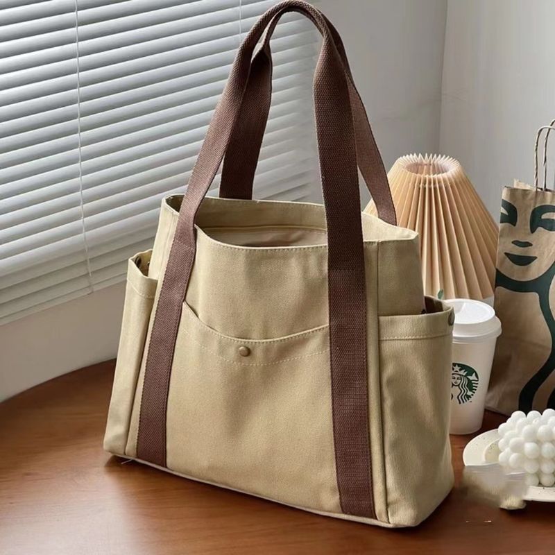 Alltägliches Schulleben Farbgebundene große Leinwand Crossbody Taschen für Männer und Frauen