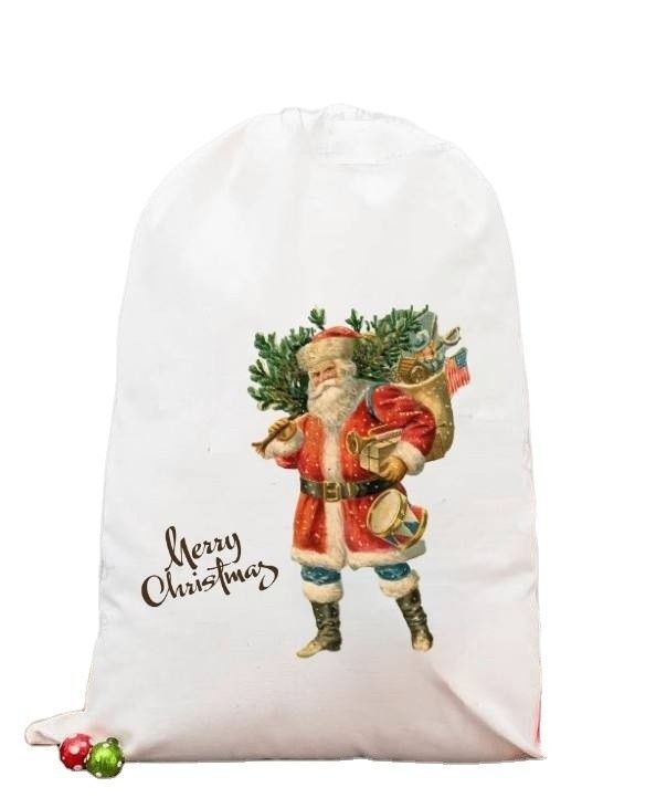 Customized Farbsublimation Weihnachtsschnur Tasche für individuelle Geschenkverpackung