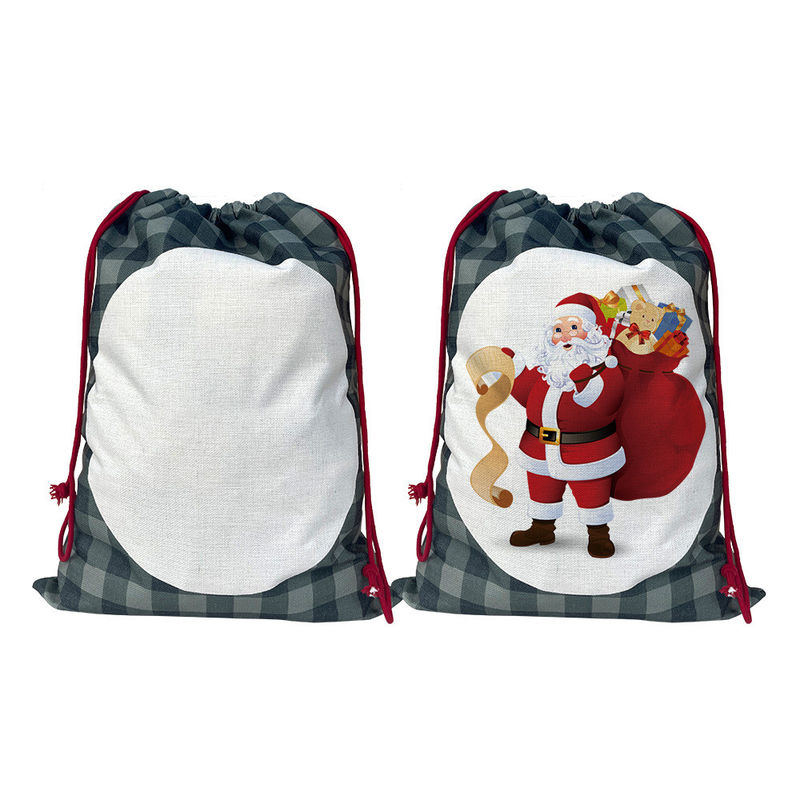 Neueste Modische 2024 Weihnachtsgeschenk Tasche Weihnachtsmann Säcke Ziehseile Tasche kundenspezifische Farbe