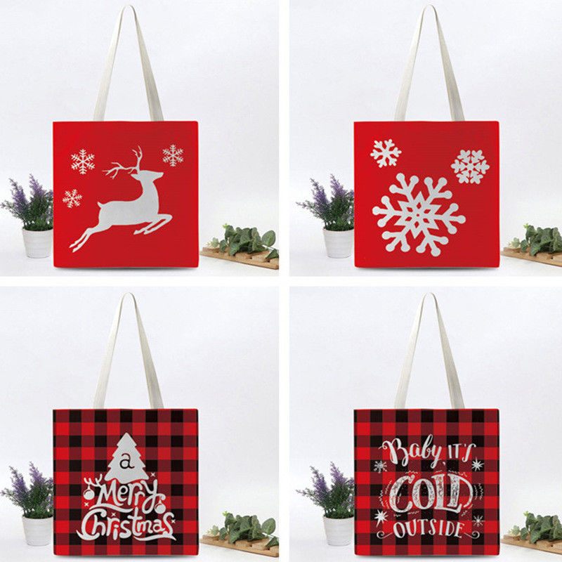 Custom Printed Heavy Duty Cotton Canvas Tote Bag zum Einkaufen beim Weihnachtsfest
