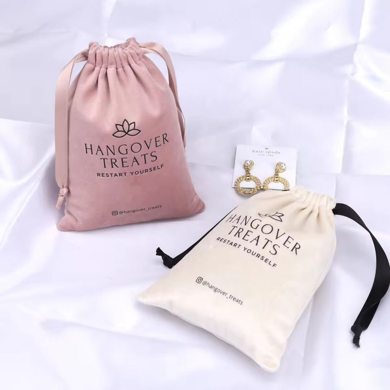 Mittlerer 30-50 cm rosa Samt Staubbeutel für maßgeschneiderte Ziehseile Geschenk Kosmetikverpackung