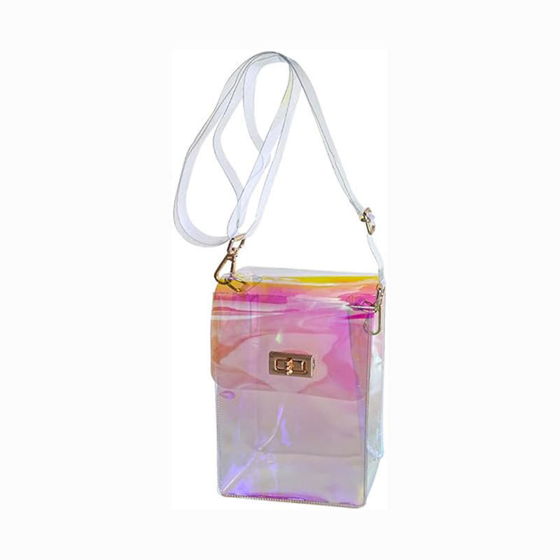 Sommer 2024 Transparente Handtasche für Frauen Gelee Quadrat Kettentasche zum Verkauf