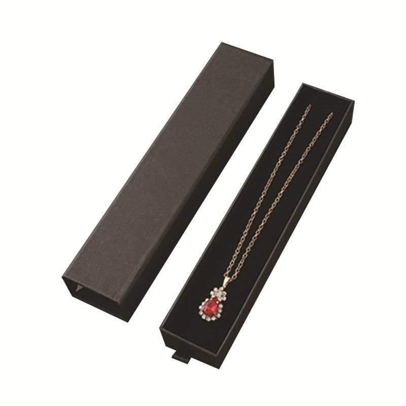 Schmuck Ohrring Halskette Schwarzes Logo Druck Organisator Schublade in Kraftpapier für Tasche