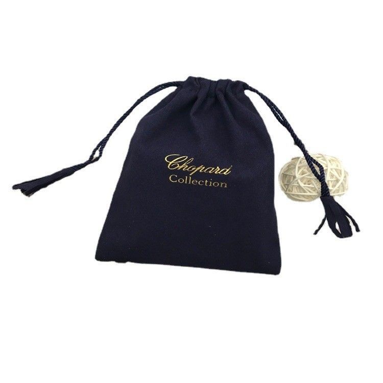 Design Kleine Luxus-Staub-Velvet-Schmuckstücke Ziehseile Tasche Packing-Tasche und Box mit Logo