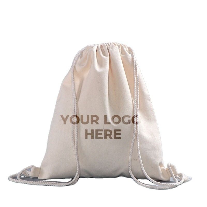 Schultasche Trolley Baumwolle Ziehseile Rucksack mit individuellem Logo-Druck und Markenzeichen
