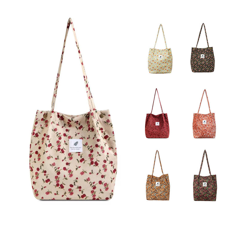 Offene Schließung Corduroy Tote Tasche perfekt für Frauen Büro Schule Einkaufsmöglichkeiten und Reisen Bedürfnisse