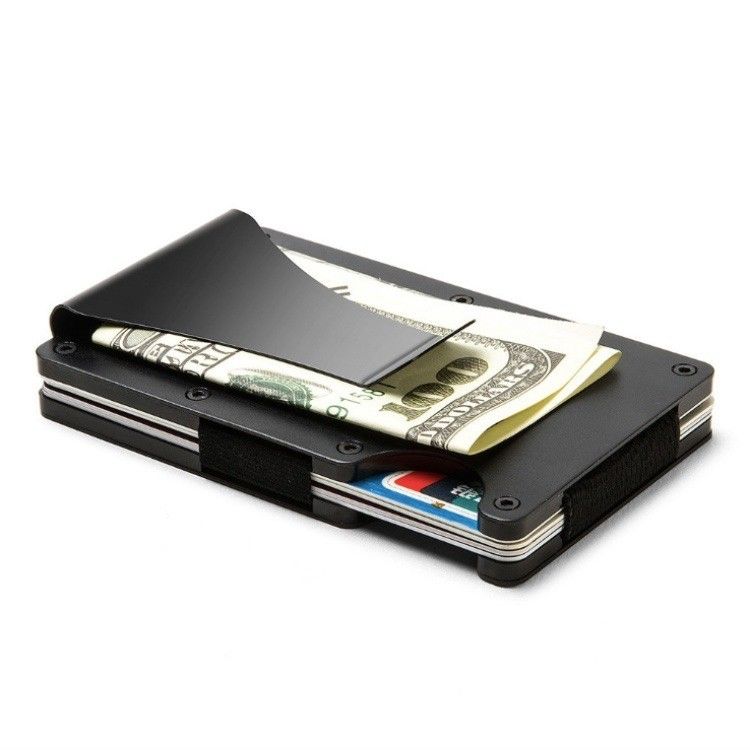 Wiederverwendbarer RFID-Blocking-Aluminiumkartenhalter/Smart Metal Slim Men Wallets/Minimalist Aluminium Wallet