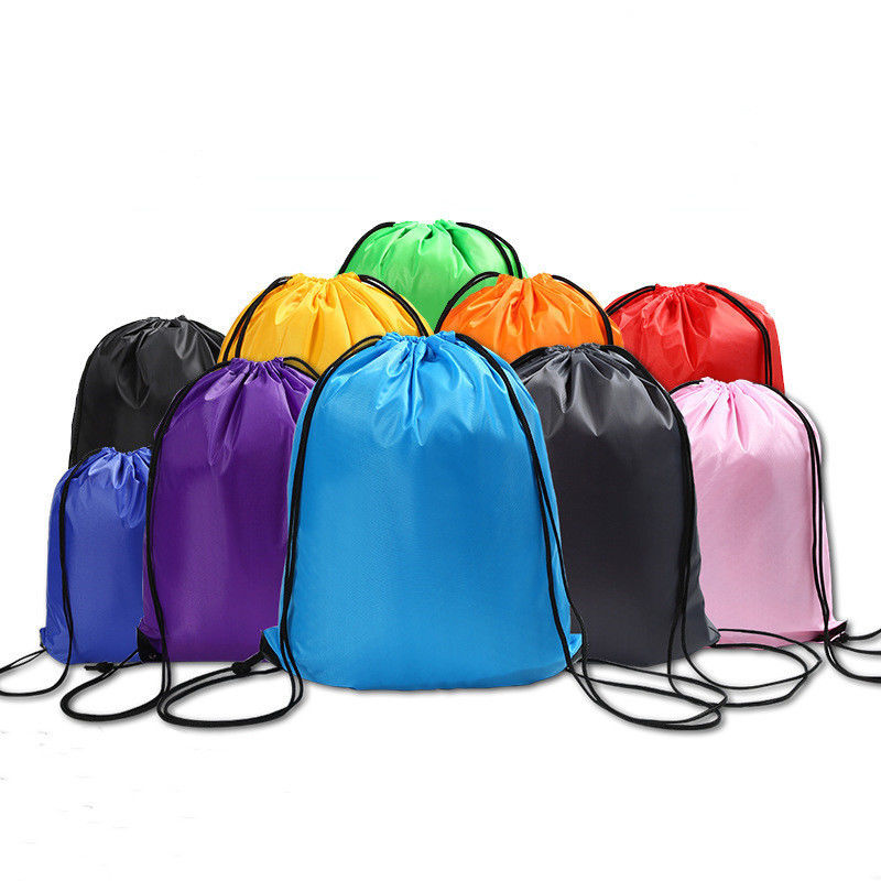Mittelgroße Custom Printing Logo 210D Basketball Drawstring Nylon-Tasche für Turnschuhe