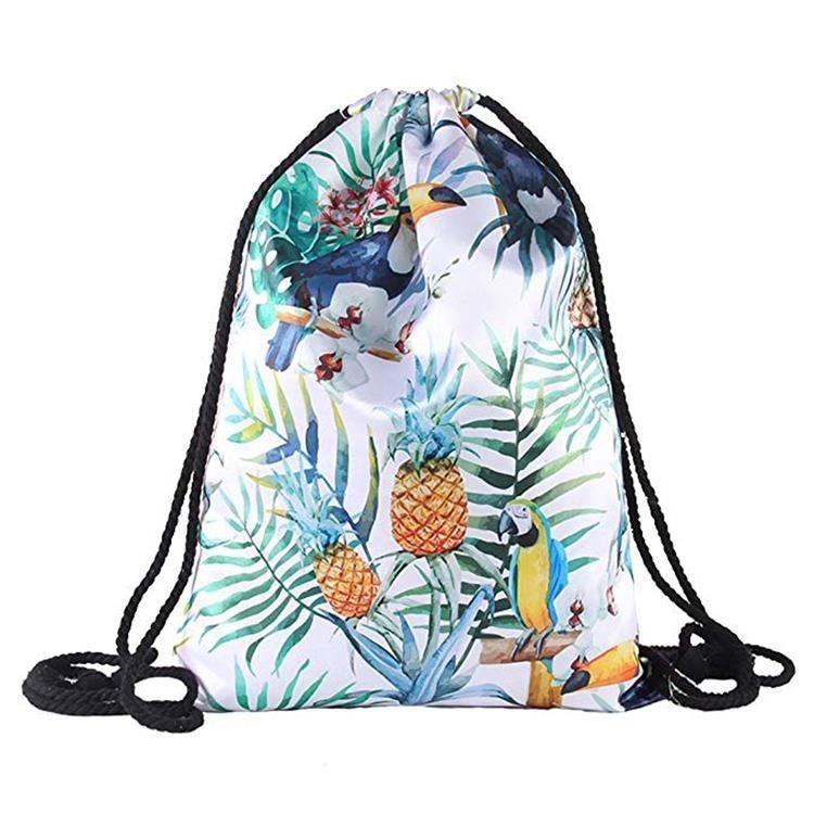 Akzeptable OEM/ODM Kleine gefaltete Nylon-Polyester-Schnürtasche für Fitnessstudio und Reisen
