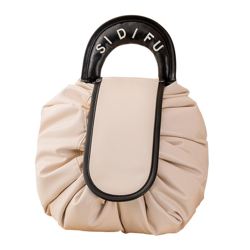 Custom Logo Design PVC Make-up Bag Massivmuster Typ Ziehseile Toilettenartikel Reisetasche