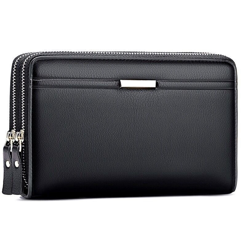 Genuine Leder-Hände-Vorder Tasche Brieftasche Custom Logo Tasche Dünne RFID-Blockkartenhalter