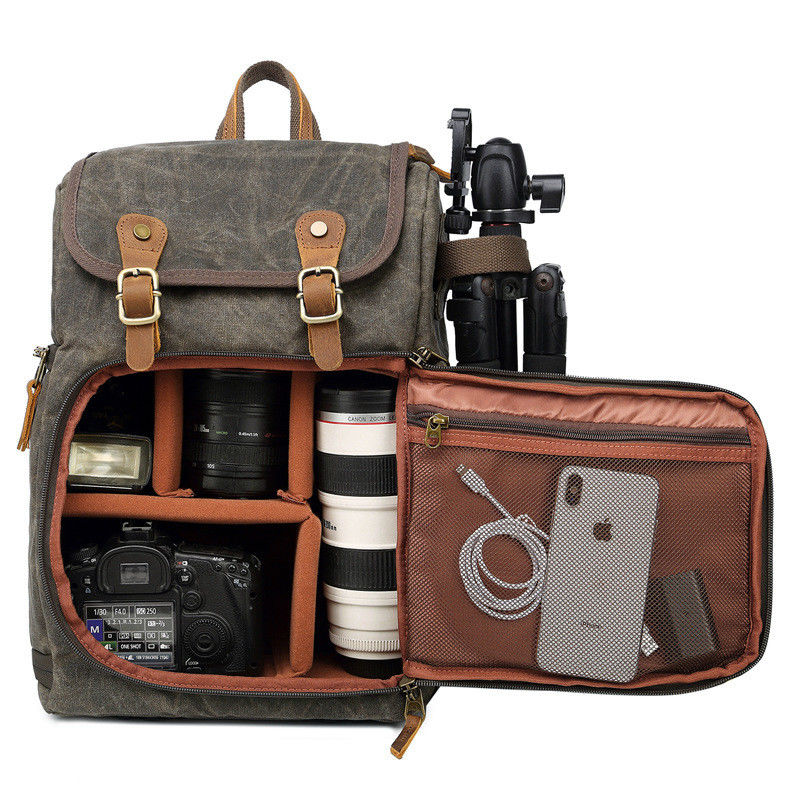 Umweltschonende, maßgeschneiderte Logo-Kamera-Tasche Rucksack für DSLR und Laptop in maßgeschneiderter Farbe