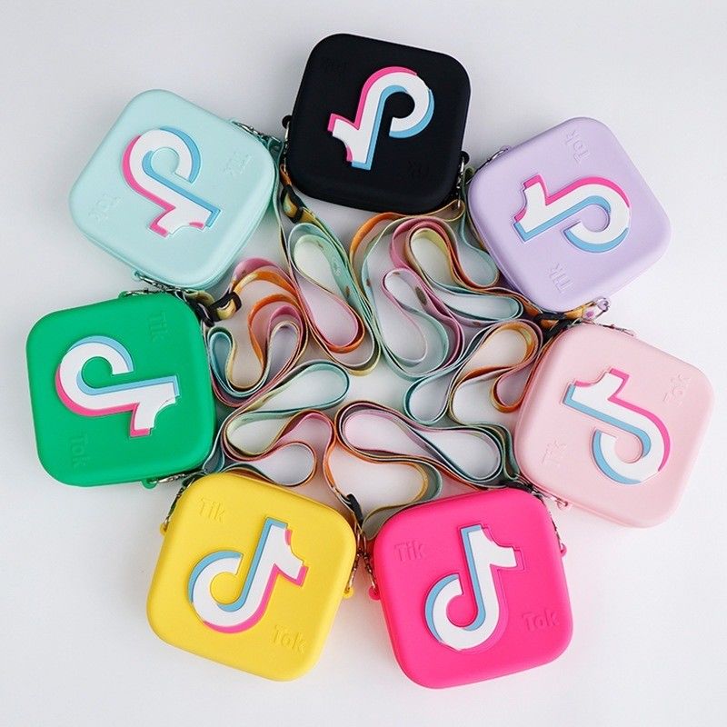 Mini-Quadrat-Jelly-Taschen für kleine Mädchen Modische und funktionelle Münzbörse inklusive