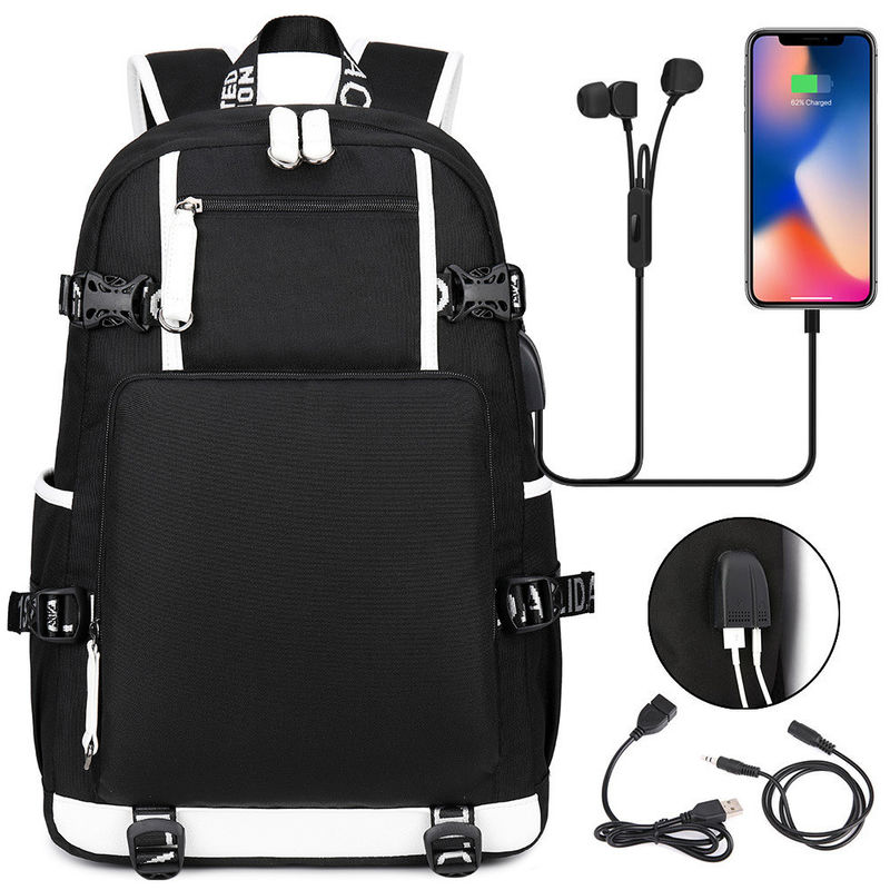 Customized Tote Bag Muster Typ Rucksack für Mode Mädchen und Jungen USB-Anschluss Laden
