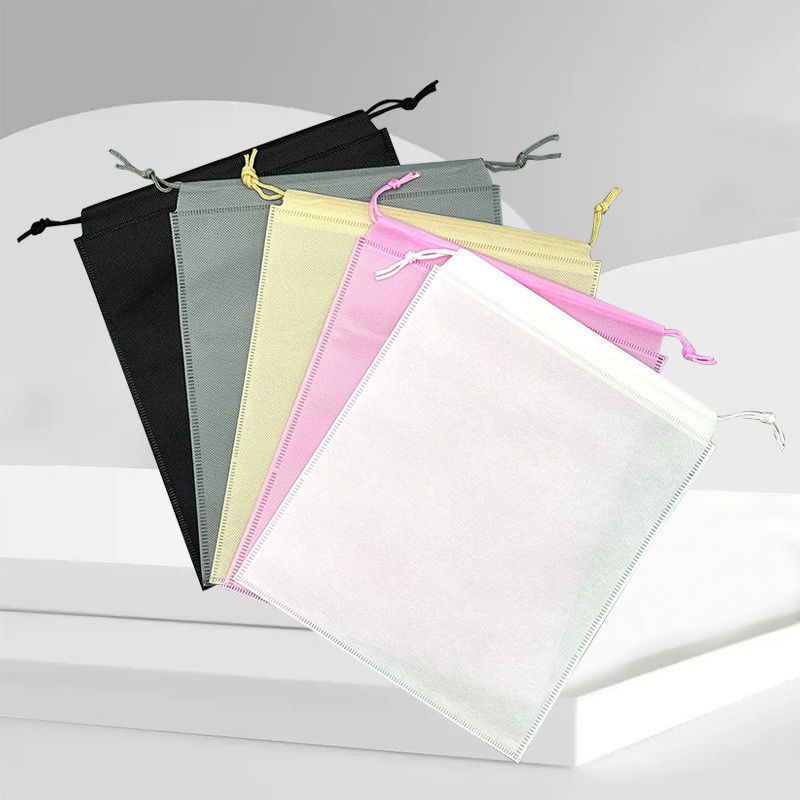 Custom Logo Nicht gewebte Schnürtasche für Geschenke Verpackung Reise Schließung Typ Reißverschluss