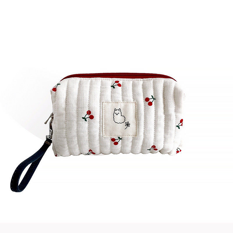 Passende Farbe Mode Stil Reise Make-up Tasche Baumwolle Leinwand Tasche Toilettenhülle