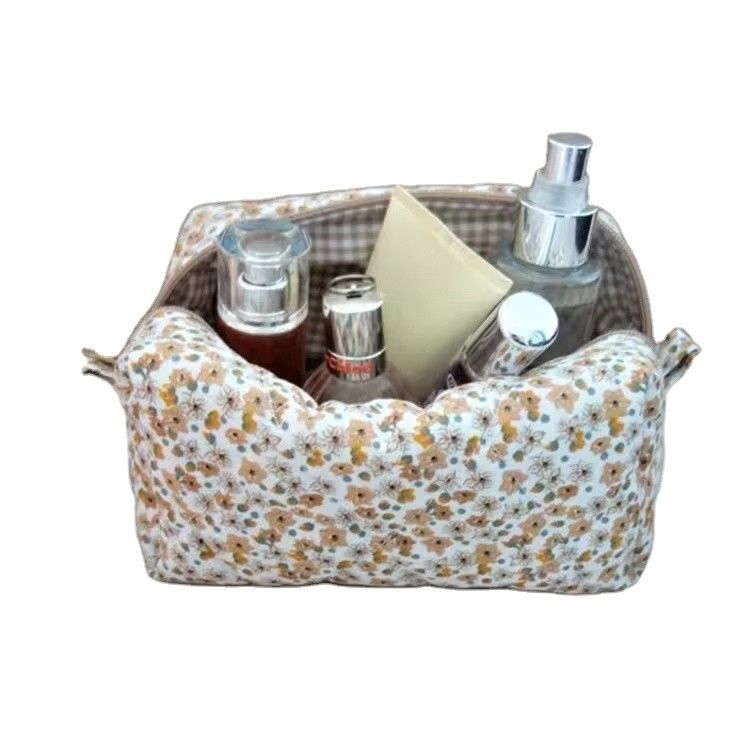 Zipper-Schließung Blumen-Kosmetik-Tasche für Toilettenartikel Reisen Customized Logo Sommer Design