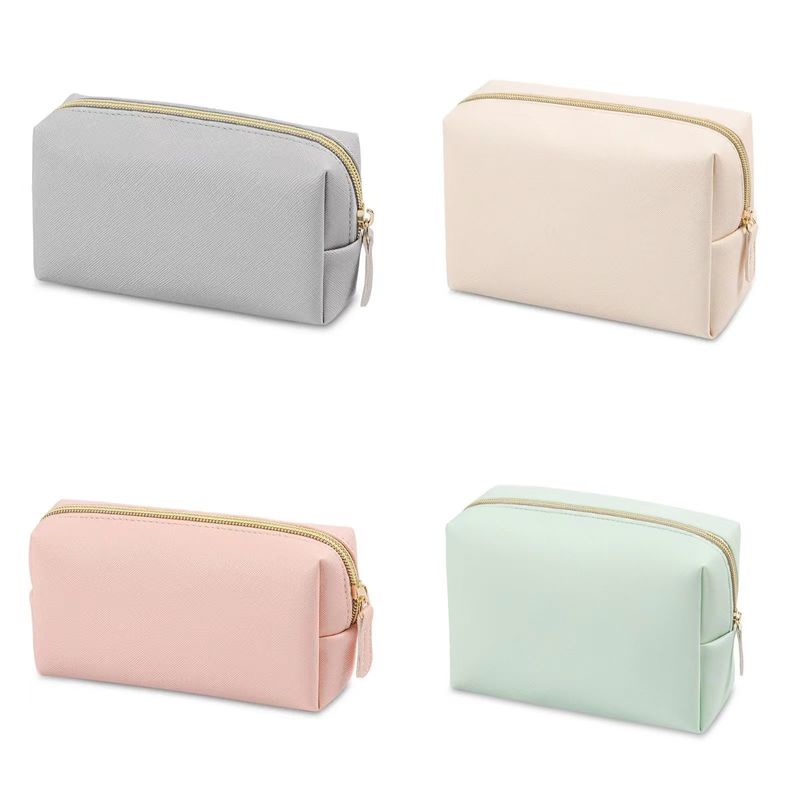 Verschlussverschluss Vegan Leder Toilettenbeutel in individueller Farbe für Reisen und Kosmetik