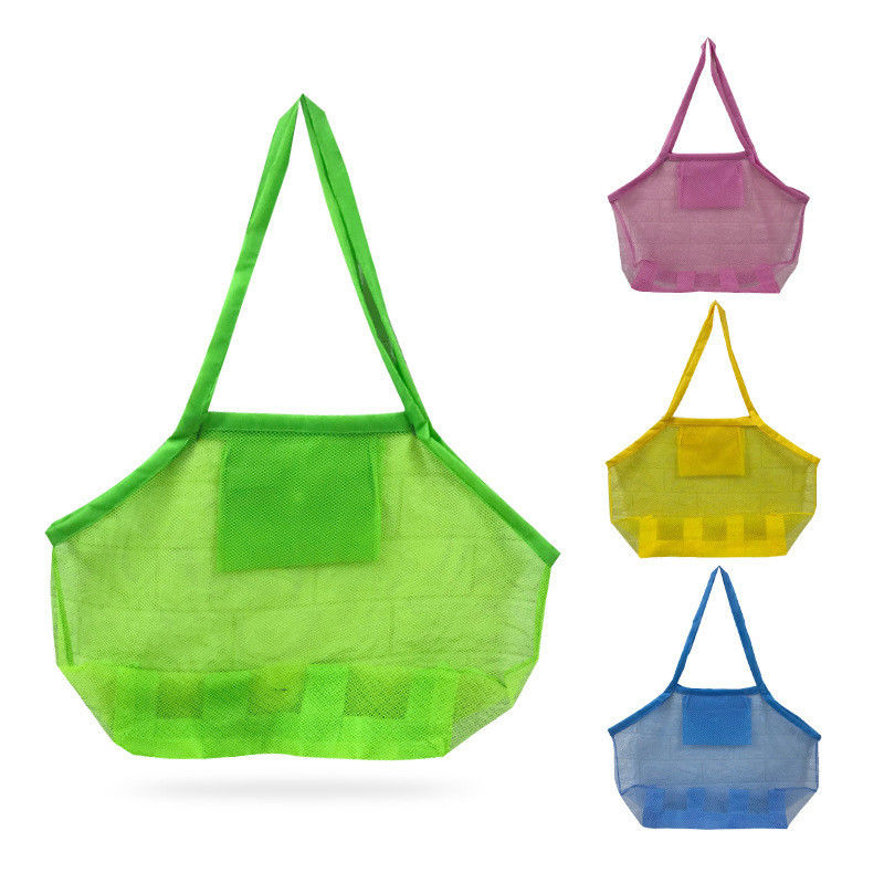 Neueste Mode-Stil Kinder Sand weg Klappbare Strand-Tote-Tasche Spielzeug Lagerung Mesh-Tasche