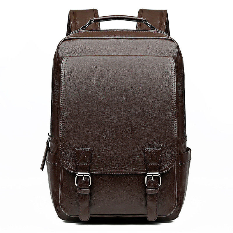 Akzeptabel OEM/ODM PU-Leder-Männer-Laptop-Rucksack mit Computer-Zwischenschicht im Inneren