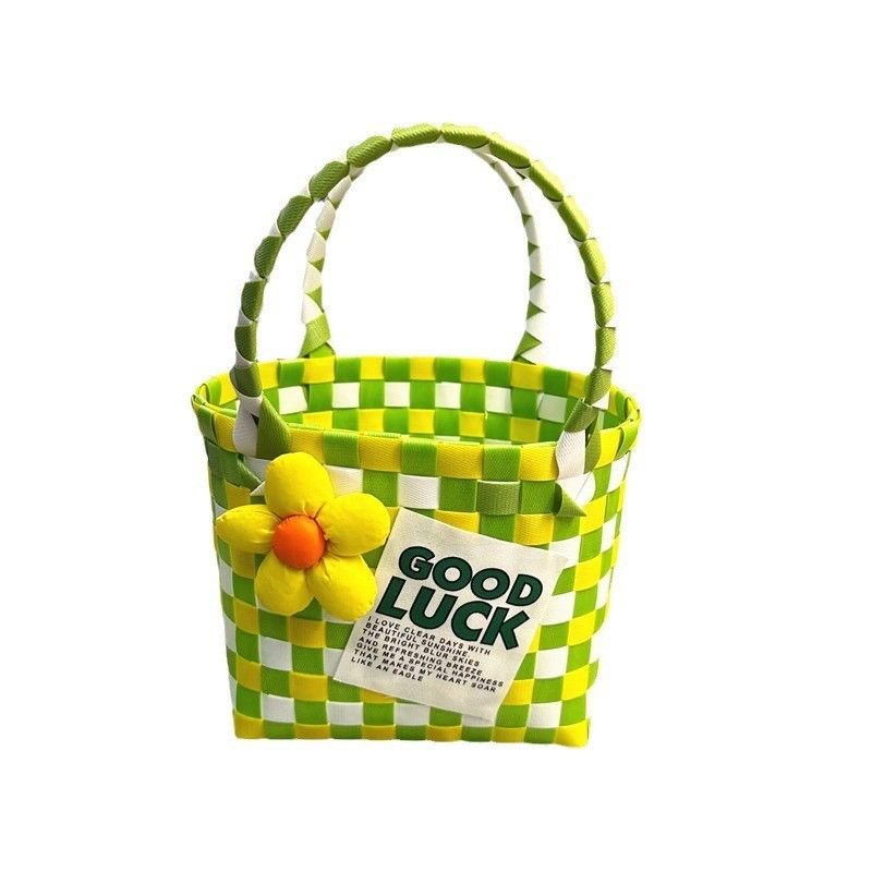 Farbenfrohe Kinder Mini-Einkaufszentrum Spielzeugkorb Klapptasche Tragbare Handtasche