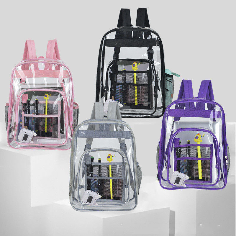 Neueste modische, kundenspezifische, farbliche, transparente PVC-Rücksack für Aktivitäten im Freien