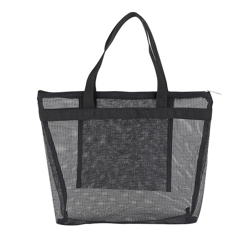 Tote Mesh Make-up Reisetasche Waschbeutel Großkapazität Portable Multi-Pocket Strandbeutel Schwimmbad