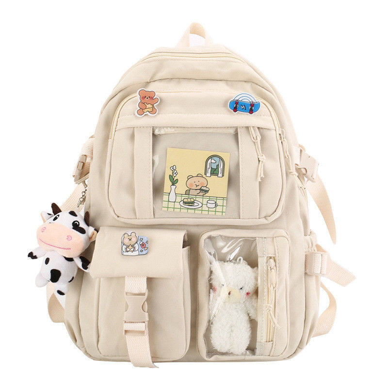 Customized Farbe koreanischer Rucksack Chinesisch niedlich schicke Kawai Schultaschen für High School Teenager