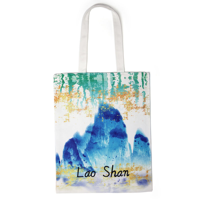 Benutzerdefiniertes Logo akzeptiert Tote Bag recycelbare Baumwolle Leinwand Großgröße mit Reißverschluss Tasche