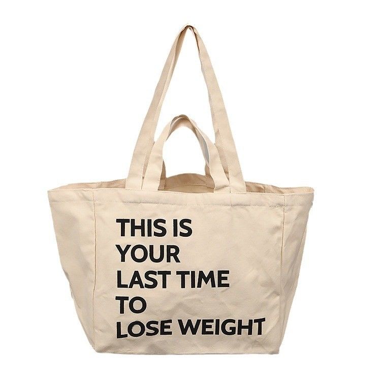 Großkapazität Canvas Shopping Crossbody Tasche mit Zeichentrickmuster und Reißverschluss