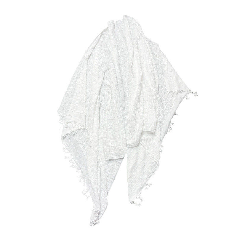 Polyester muslimische weiße Farbe Ihram Handtuch für Männer für Hajj/Ehram und andere Musterart
