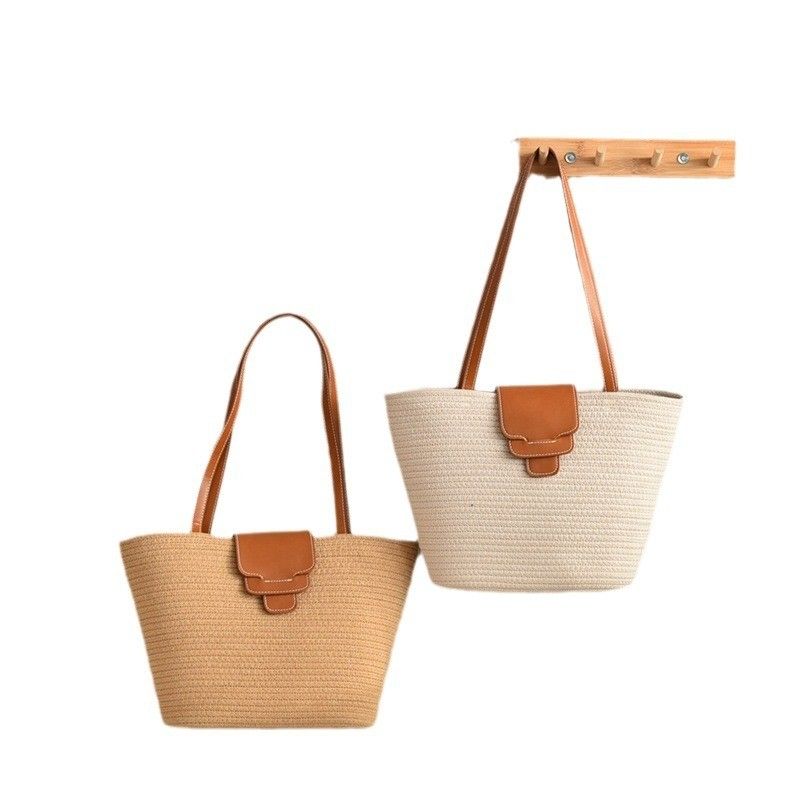 Akzeptable OEM/ODM angepasste Farbe Frauen Strohstrandtasche für Sommerreisen
